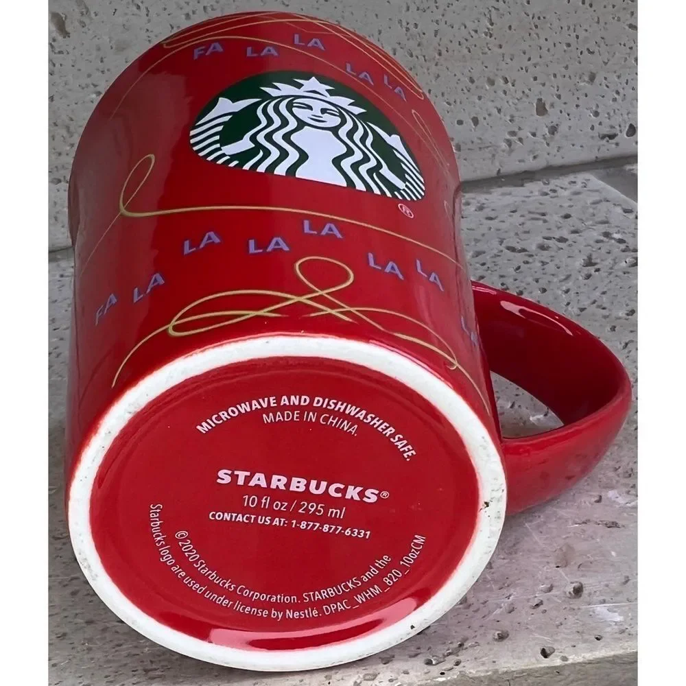 STARBUCKS COFFEE Mug Mermaid Siren Limited Holiday Edition Fa La La La La